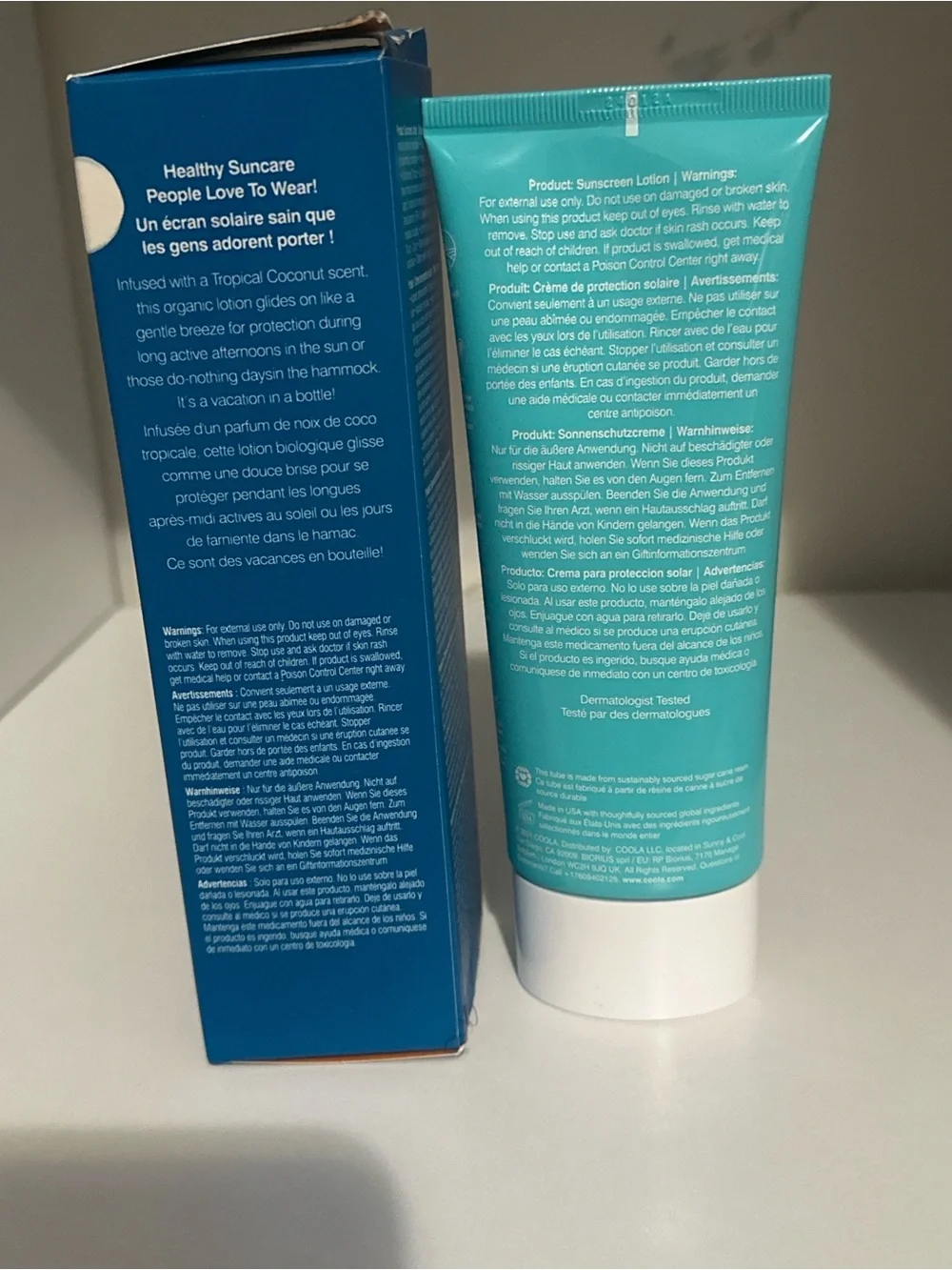 COOLA Classic Body Sunscreen Lotion in Teal exp 6/26